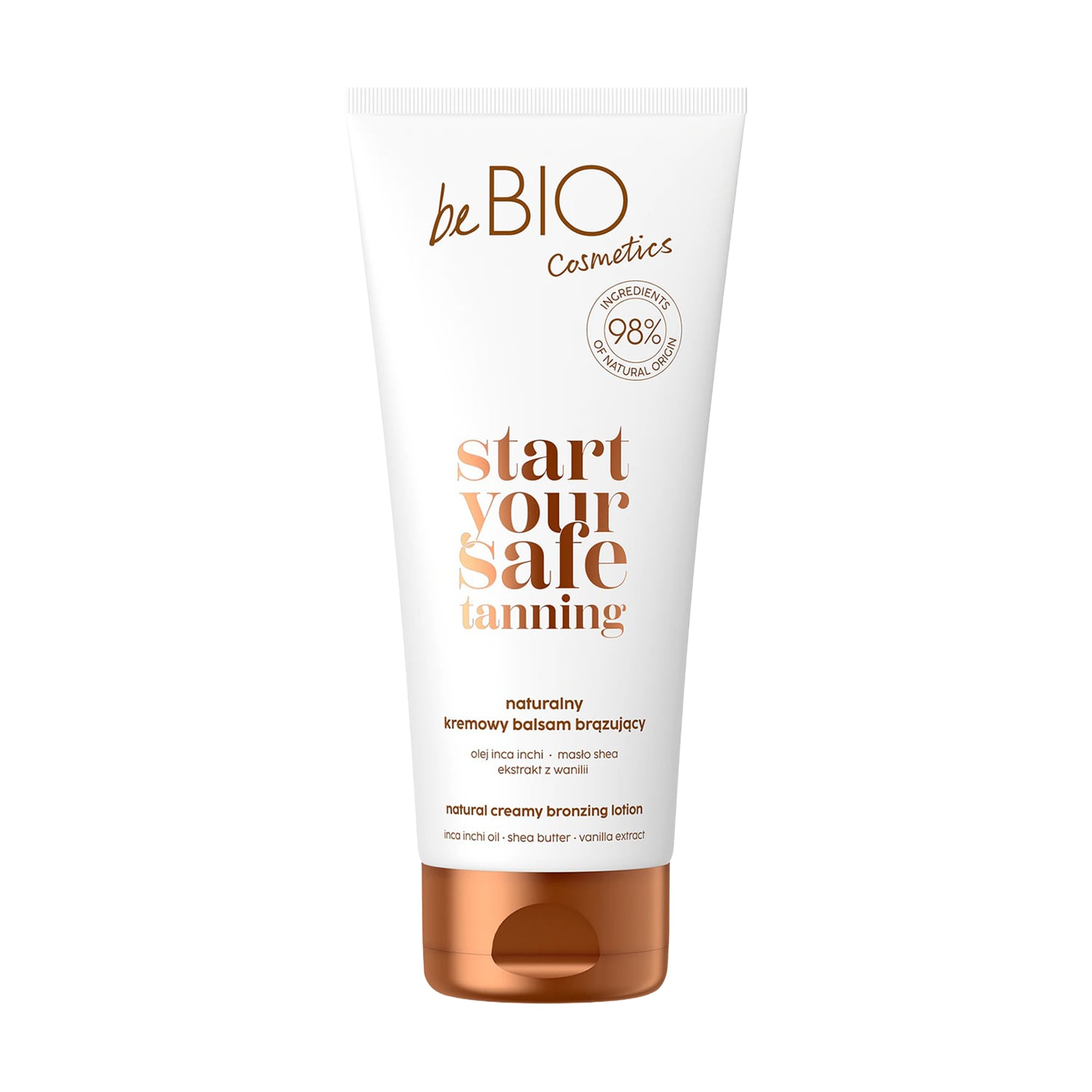 Бронзувальний лосьйон для тіла beBIO Start Your Safe Tanning Natural Creamy Bronzing Lotion, 200 мл